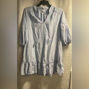 Crown and Ivy babydoll dress. Light blue. Size 1x